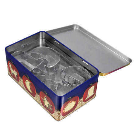 rectangular tin metal gift box
